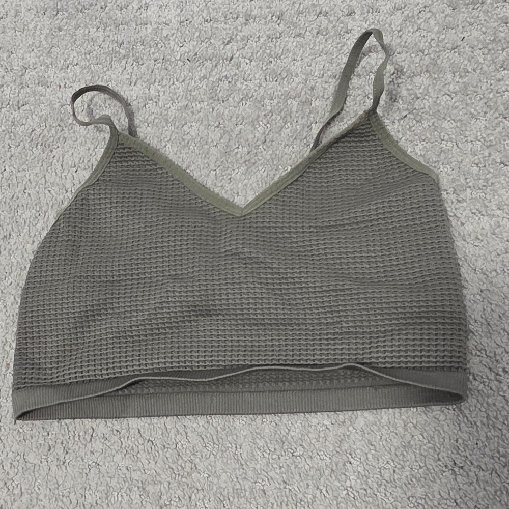 Bozzolo Olive Green Textured Bralette